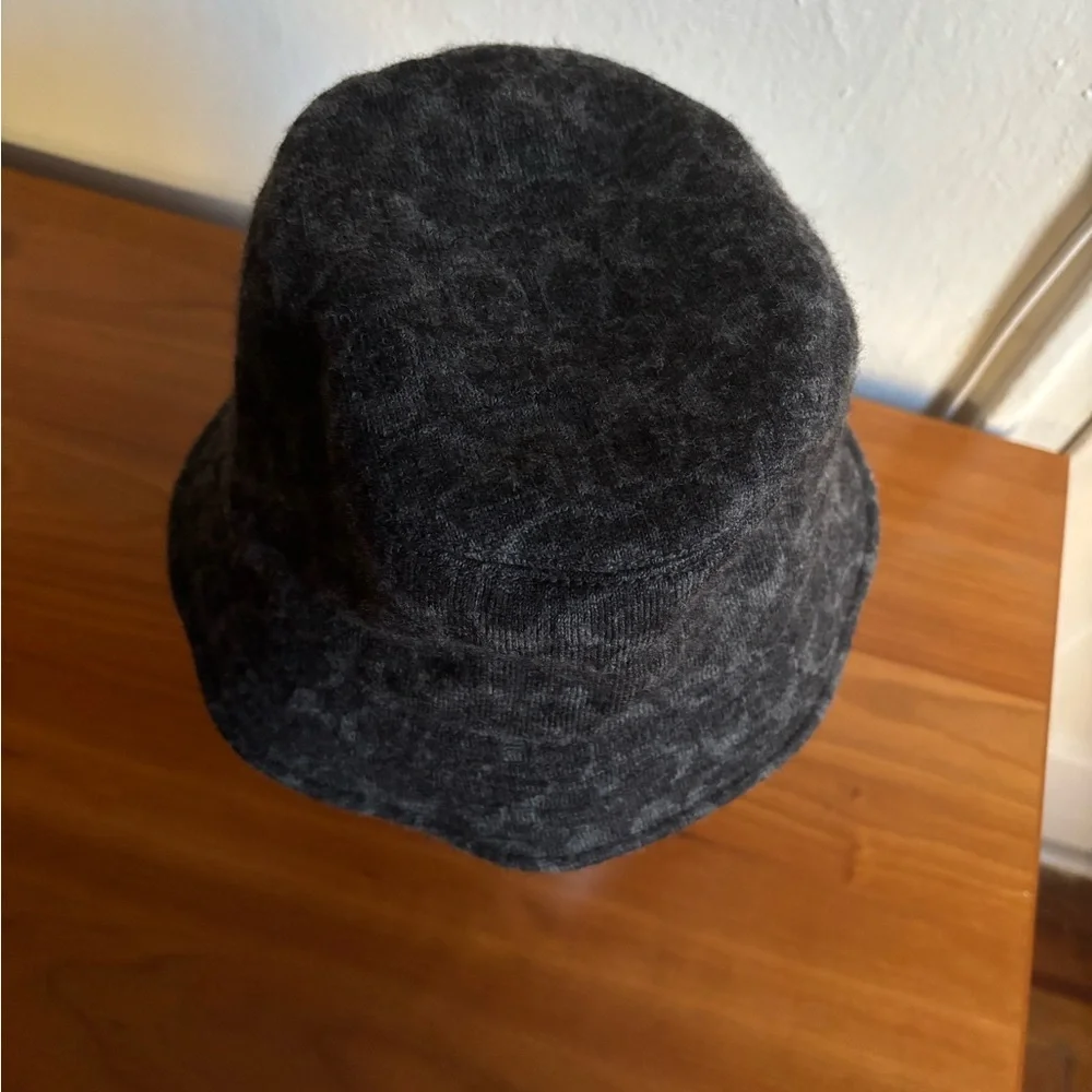 NWOT Coach Dark Gray Wool Bucket Hat